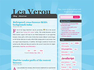 Screenshot of the old lea.verou.me theme